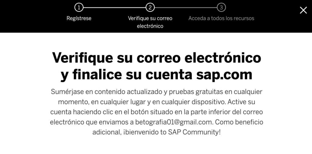 Verificación correro SAP