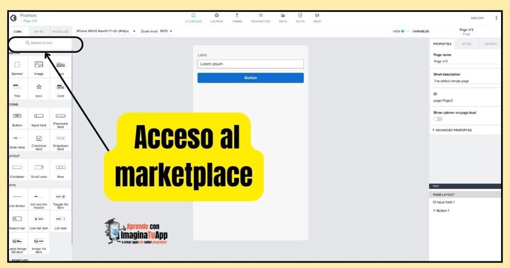 Acceso al marketplace