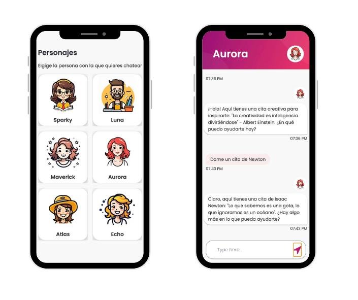 Dos páginas del Chatbot App