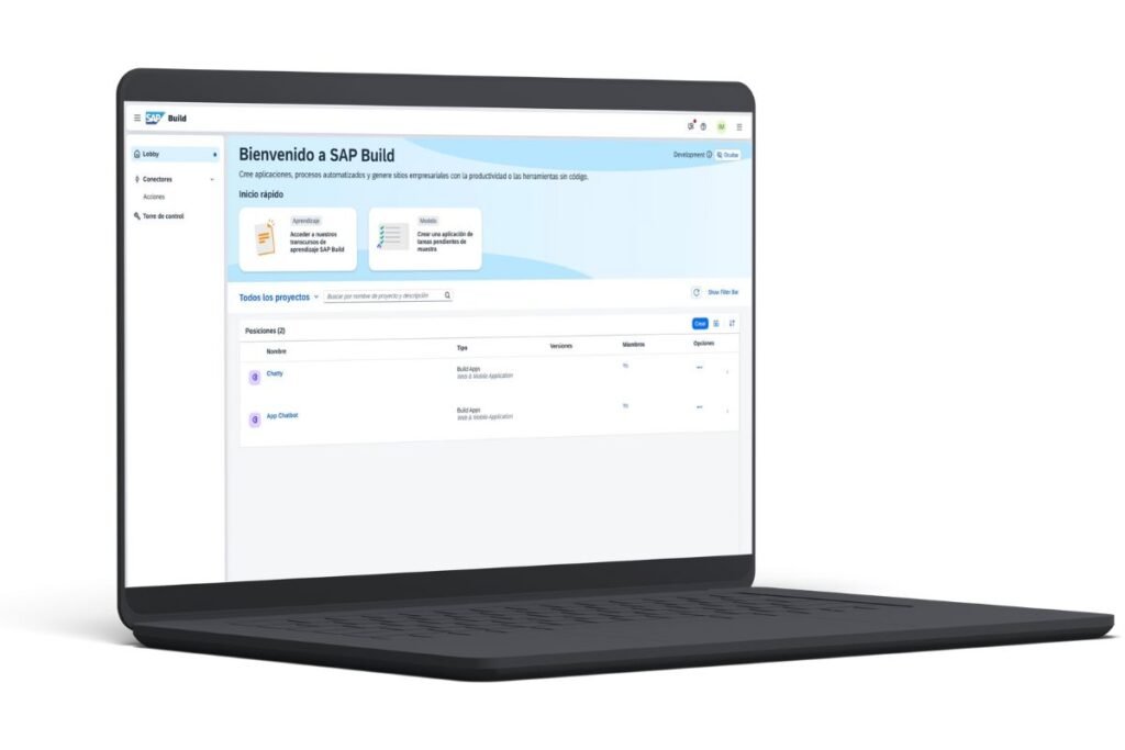 Mockup SAP BUild Portatil